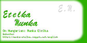 etelka munka business card
